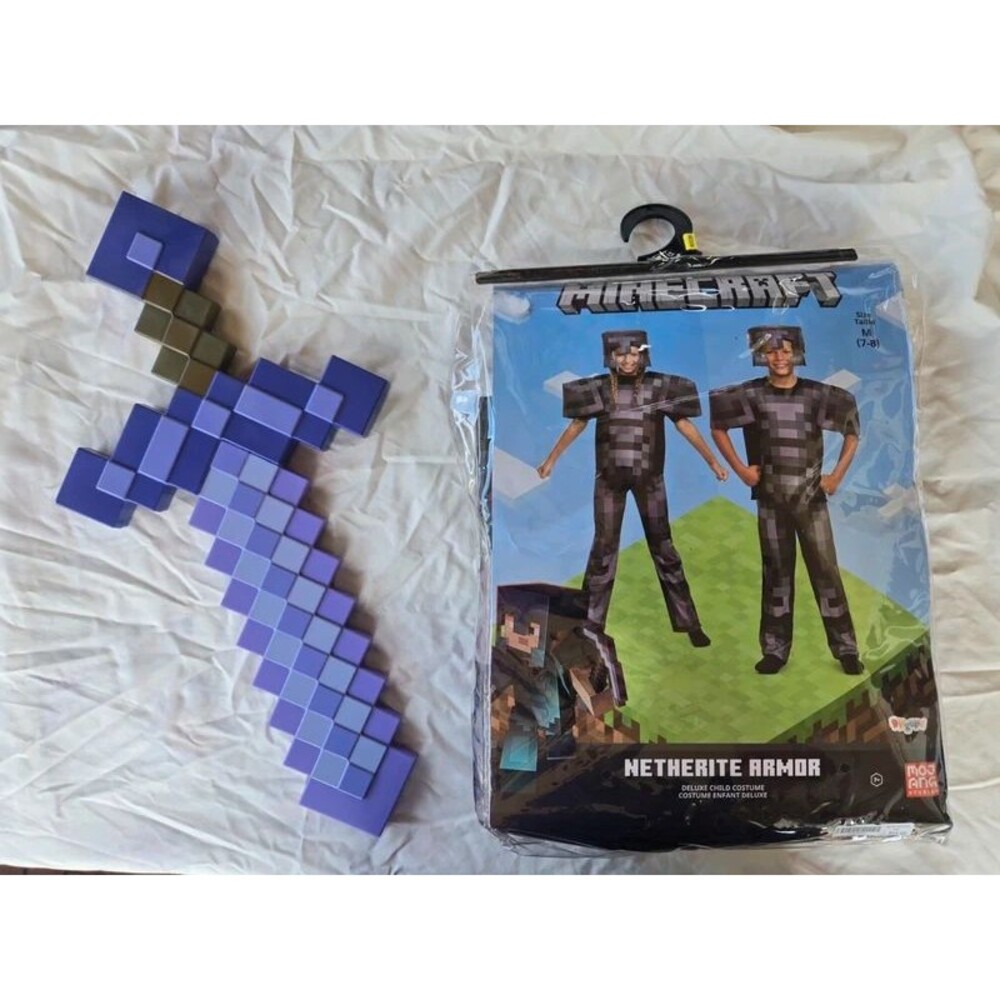 Minecraft Netherite Armor costume bundle with sword